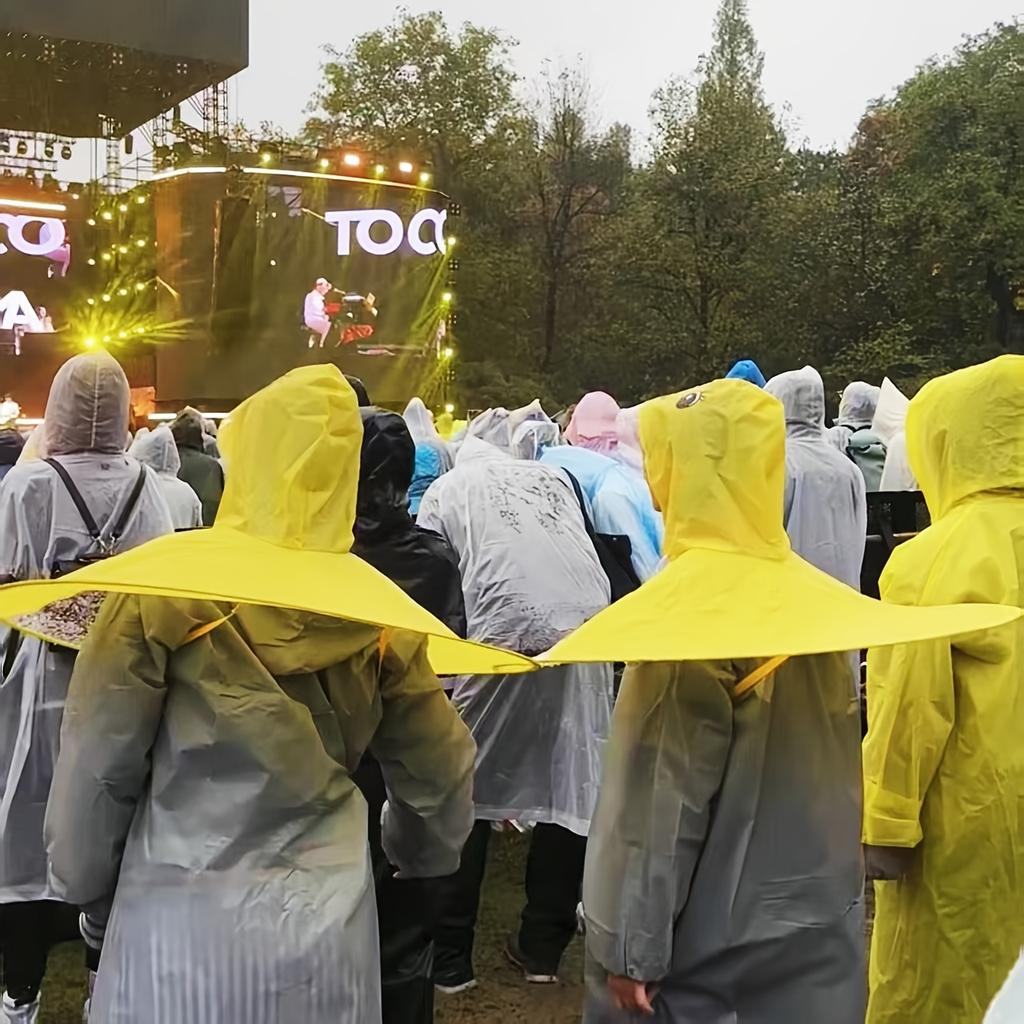 Children's Little Yellow Duck Umbrella Hat Raincoat for Boys and Girls