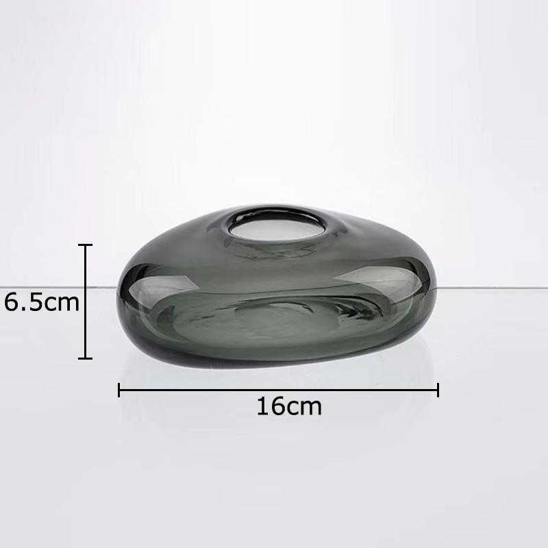 Минималистичная Неправильная Круглая Стеклянная Ваза Горшки для Гидропоники Настольное Украшение Вазы для Цветочных Композиций Эстетичный Декор Комнаты