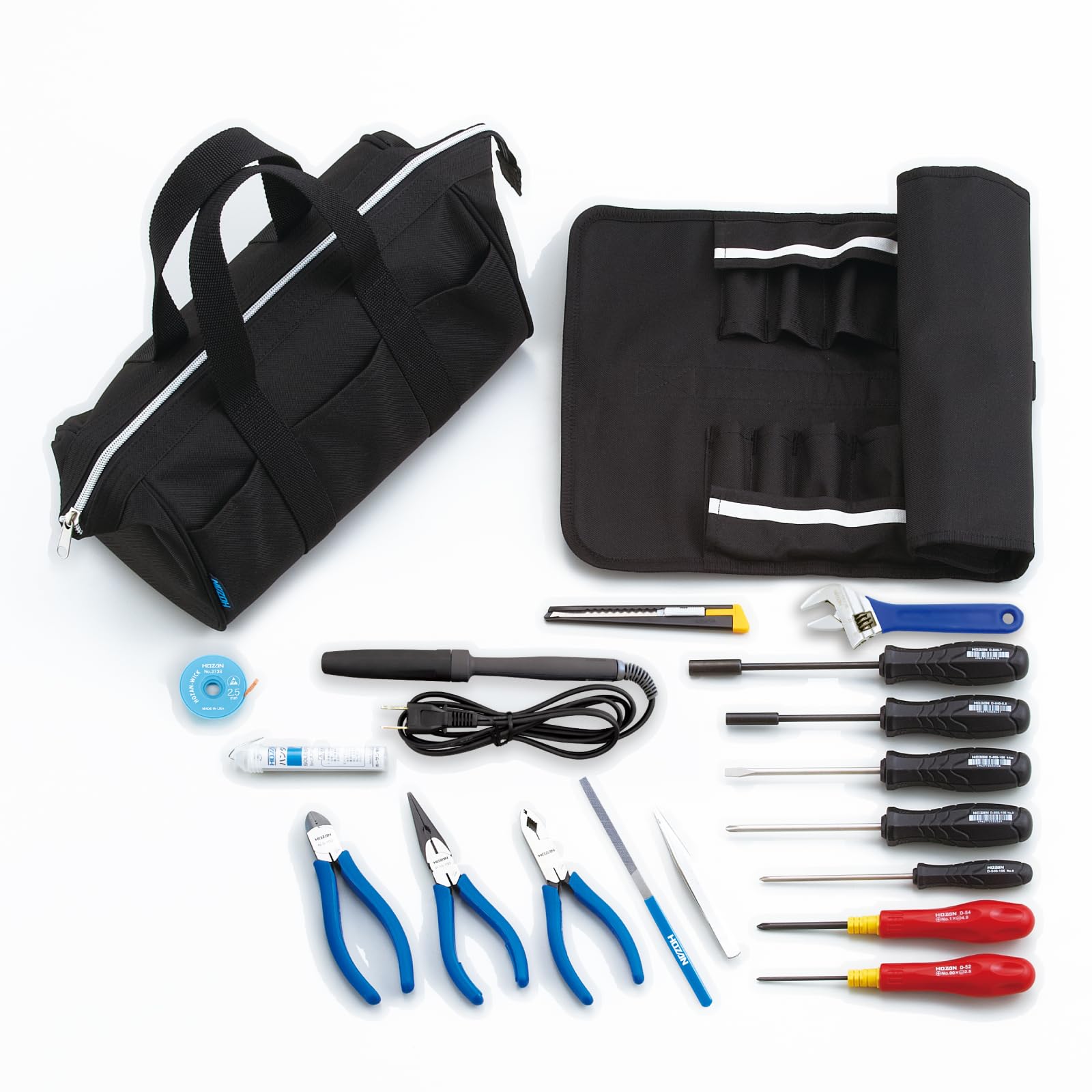 

HOZAN Tool Set for and as well as for and Disaster Preparedness S-310 18-Piece Factories, Schools, Labs, DIY, Automotive,