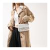 Chic Woven Cotton Shoulder Bag Women Fashionable Single Strap Crossbody Tote Handbag