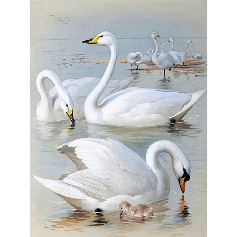 Volle 5D Diamant Malerei Schwan See DIY Diamant Stickerei Diamant mosaik Kreuz Stich Kits Home Decor Geschenk