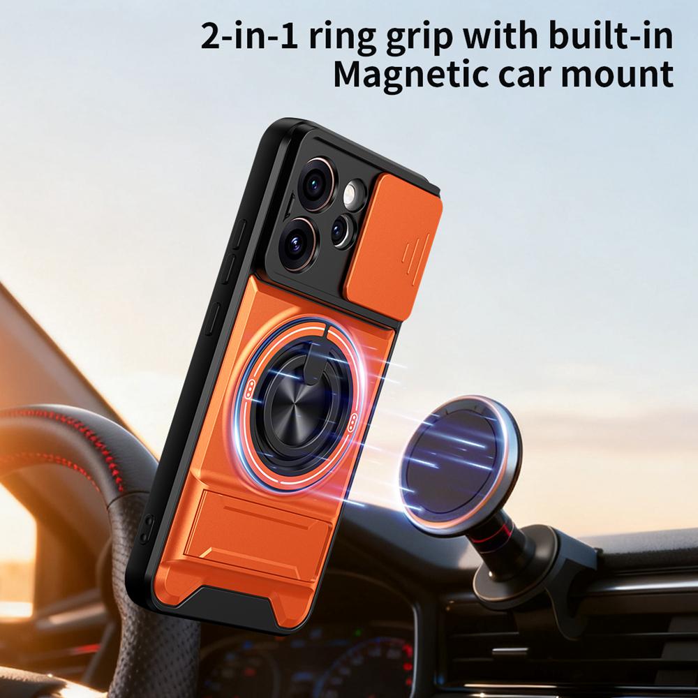KEYSION Magnetic Phone Case for OPPO Reno15 Pro Max 5G 15 F 5G Slide Camera Protection Upright Kickstand Ring Shockproof Cover