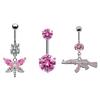 Stainless Steel Butterfly Navel Belly Button Rings For Women  Jewelry