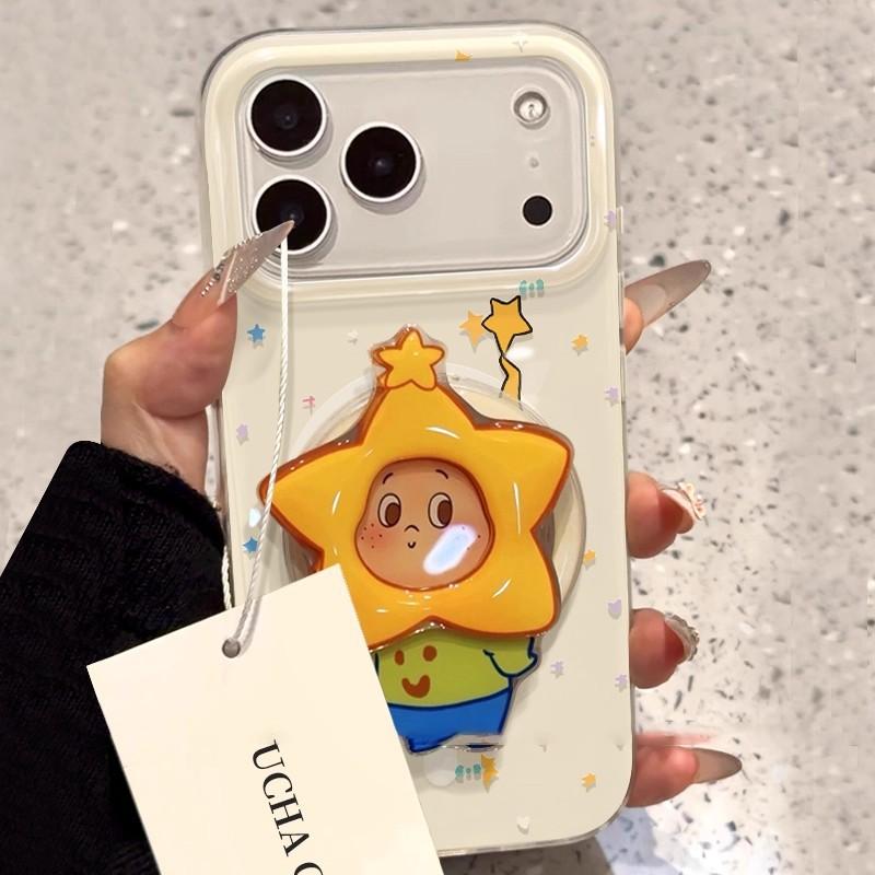 Magic wand star man magnetic suction bracket is suitable for Apple 11pro mobile phone case 11/11 anti-drop protective case 11prom.