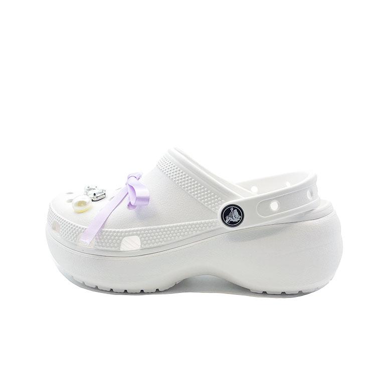 

Crocs Classic Platform Lined Clog Минималистичные Милые Кампус Пляж ЭВА Удобные и Универсальные Дырочные Туфли Унисекс Белые 34-35