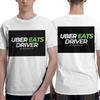 Logo Kierowcy Uber Eats Koszulka Unisex z Logo Kierowcy Dostawy Jedzenia Koszulki Unisex Dwustronne Oversize Koszulki Unisexs z Okrągłym Dekoltem Krótkie Letnie Męskie