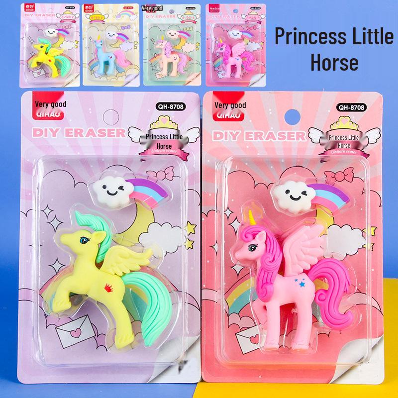 Adorable Cartoon Mini Eraser Set for Students – Perfect Back-to-School Gift