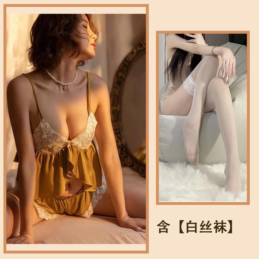 Sex Clothes Sexy Lace Seduction Girl Suit Lace Sex Suspender Shorts Pure Desire Pajama Suit
