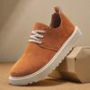 Mens Walking Shoes 2026 New Anti Suede Leather Thick Sole Snug Non Slip Wear-resistant Daily Commuting Sneakers for Man
