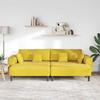 3 Piece Sofa Yellow 250 x 188 x 76 cm Velvet