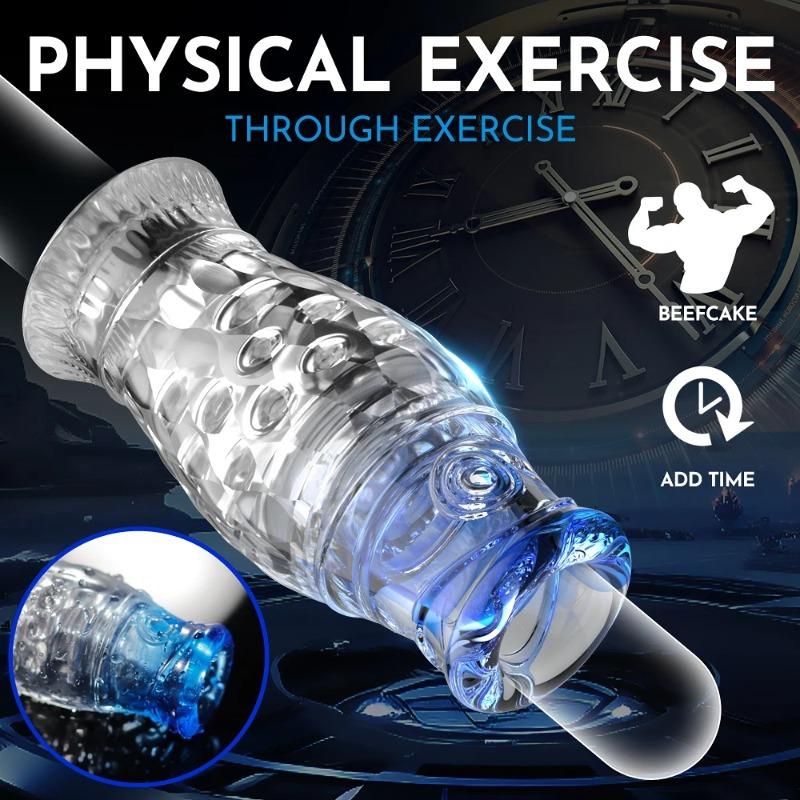 Double-Ended Male Masturbator Cup Realistic Vagina Pocket Pussy Design for Penis Endurance Training (Adult 18+ Vacuum Sex Toy)