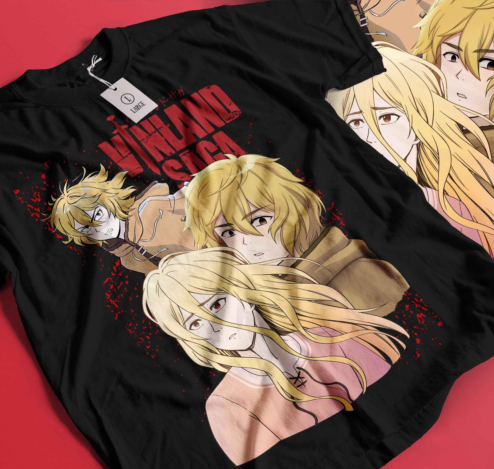 Unisex Thorfinn Son of Thors Anime T-Shirt, Manga Viking Saga Shirt XL