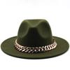 Winter Men's Woolen Jazz Hat New Large Eave Hat Fashionable Flat Brimmed Top Hat