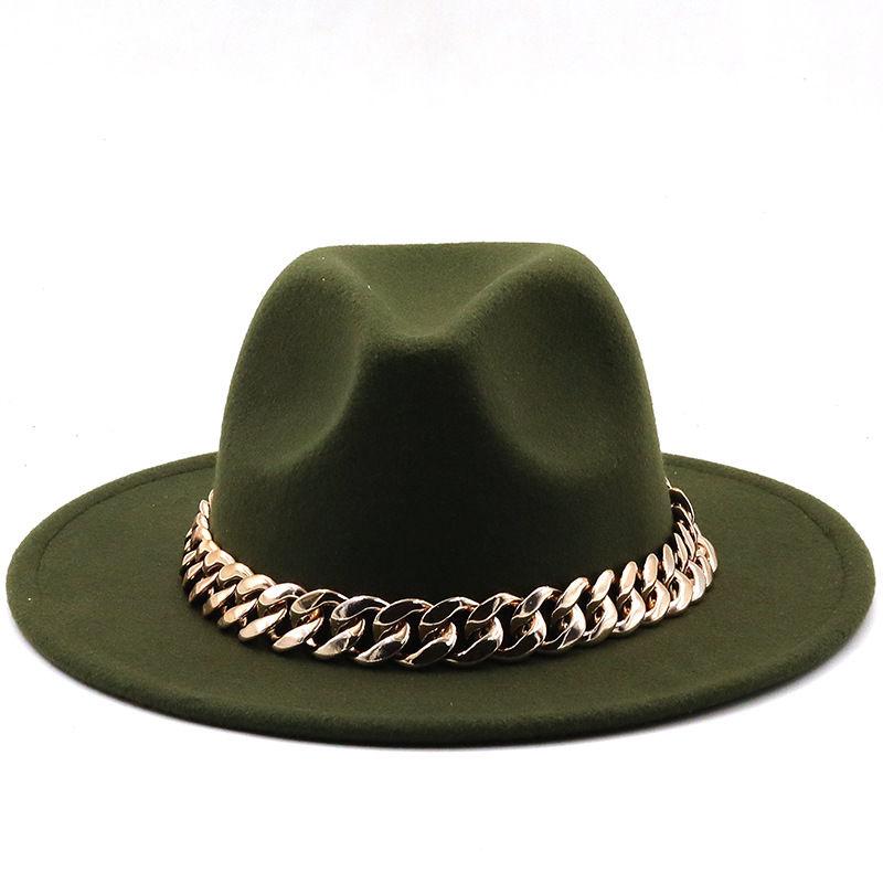 Winter Men's Woolen Jazz Hat New Large Eave Hat Fashionable Flat Brimmed Top Hat