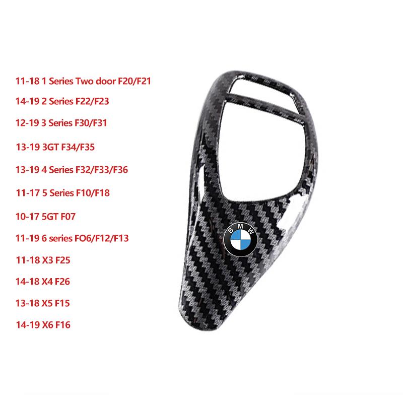 Carbon Fiber ABS Car Gear Shifter Knob Cover For BMW X3 X4 X5 X6 X7 F30 F20 F10 GT F31 F32 F34 F36 Trim Accessories Car Stickers rldf93