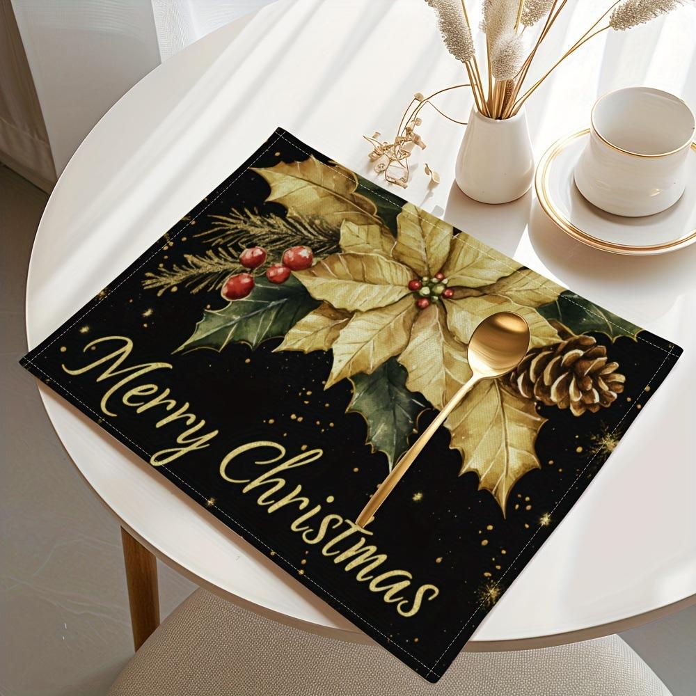 

Рождественский снеговик, подставка под приборы, кухонный коврик, легко очищаемый протектор поверхности для плиты, холодильника, посудомоечной машины, ванной комнаты - праздничный декор стола 45x30cm