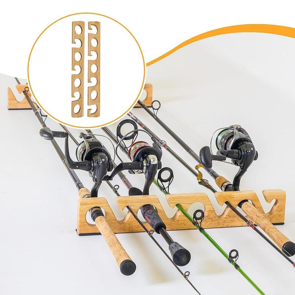 2 Pieces Fishing Rod Racks Storage Organizer for Fly Rods Boat House