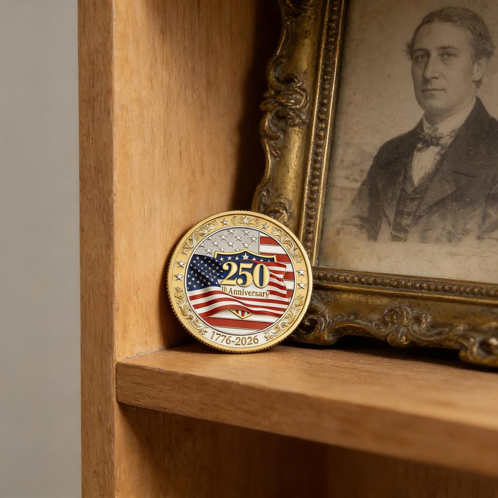 US 250th Anniversary Wagon Commemorative Coin Collectible