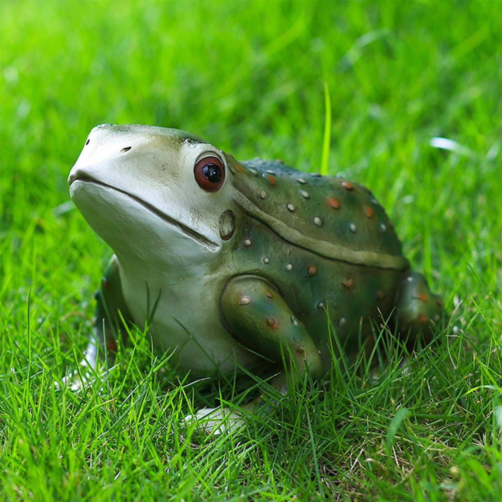 Garden Frog Statues Decorative Animals Figurines, Sculpture Ornament Lawn Figurine