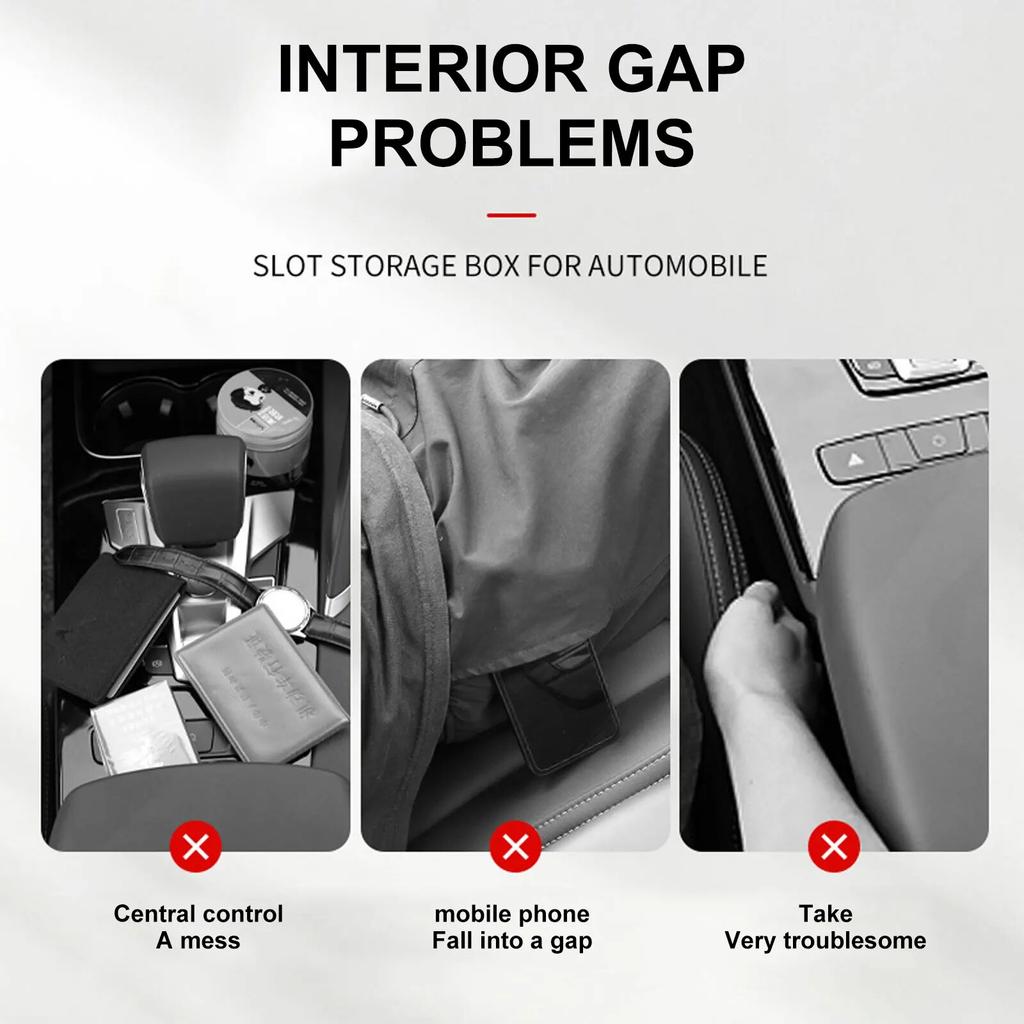 Car Storage Tools Black Auto Car Seat Gap Catcher Filler Storage Box Pocket Organizer  SUV Pocket Stowing Tidying Drink