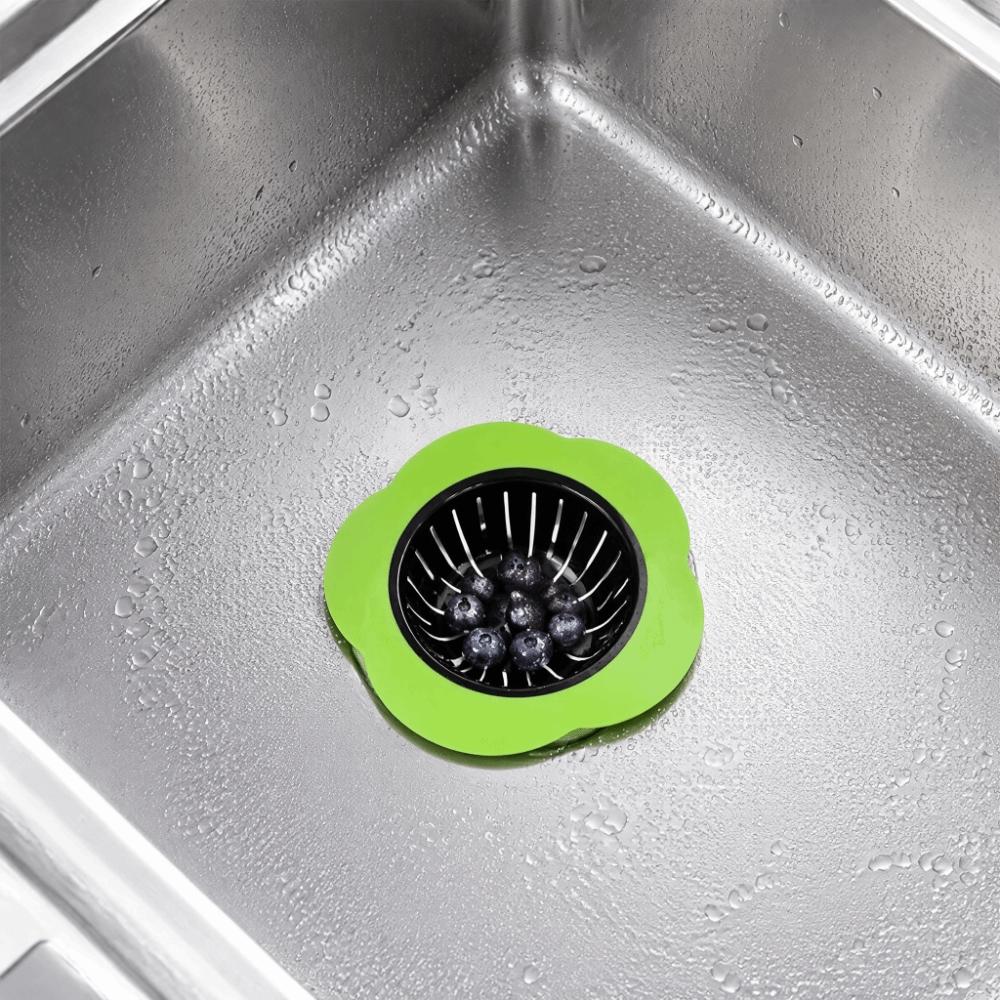 4 Pack Flower Shaped Sink Drain Strainer 4.33 Inch Diameter Basin Sink Strainer Home Kitchen