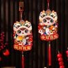 1 Pair 3D Fu Character Door Pendant Traditional 2025 New Year Sticker  Home Living Room Decor