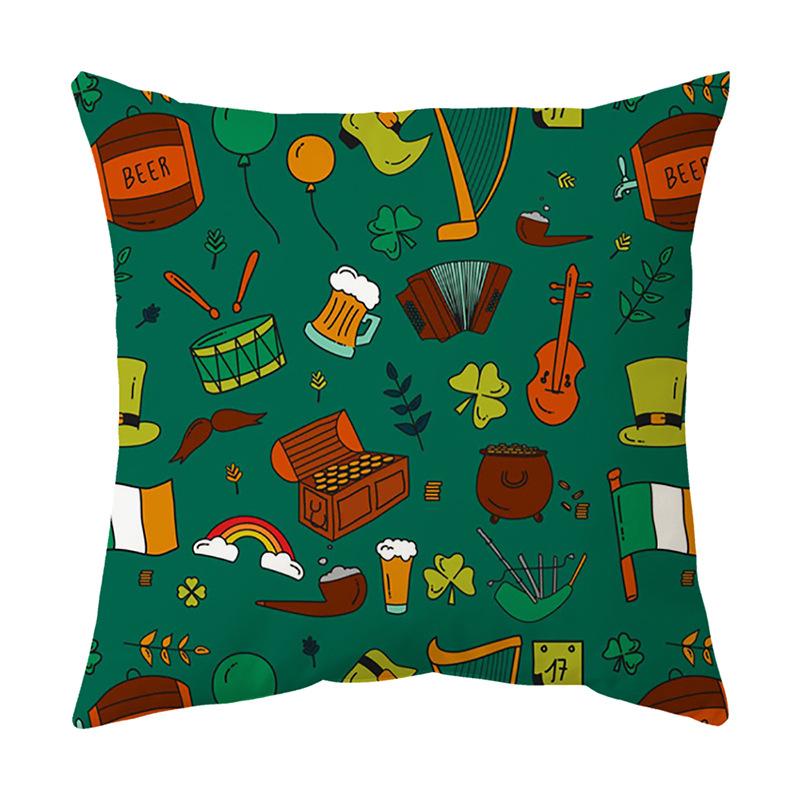 Cushion Pillow Cover Printed Cushion Cover St. Patrick's Day Gift