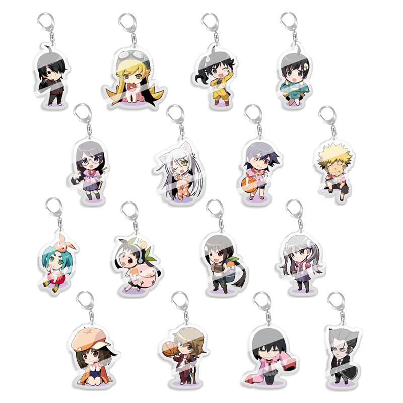 Monogatari Series Keychain: Hachikuji Mayoi & Hitagi Senjougahara Acrylic Pendant