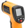 Infrared thermometer - handheld temperature measuring device for industrial use with   emissivity for industrial temperature tests