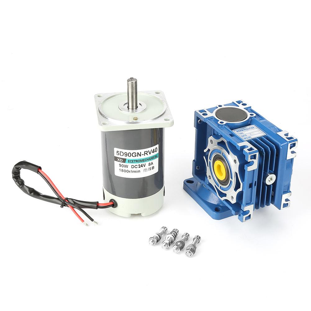 Motor cu melc 5D90GN RV40 90W 24V CC cu viteză reglabilă și autoblocare (30k)