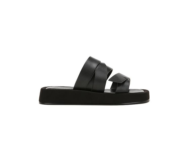 

[Su Yinyin of the same style] Wrap-around drag~ square head thick-bottomed beach vacation casual slippers women s sandals to wear in summer 40