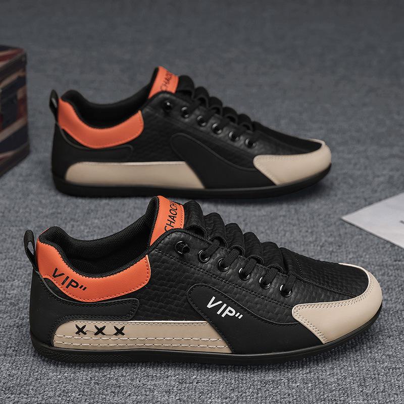 Men's Shoes Autumn One-pedal Leather Casual Board Shoes Men's Dad Driving Shoes Sports Trendy Shoes
