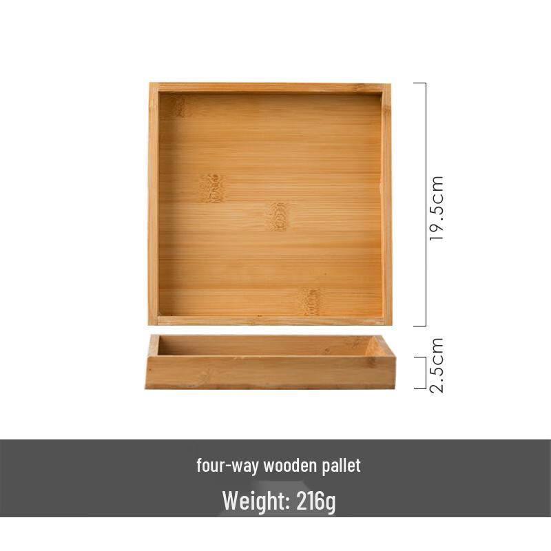 ZISIZ Ceramic Bamboo Snack Tray Set