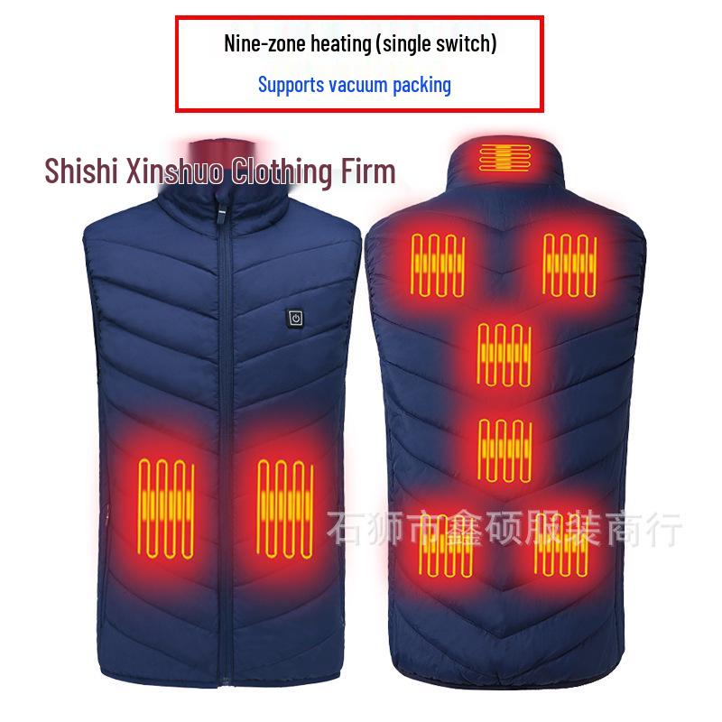 Men's Dual Control USB Heated Vest - 11 Zone, 3 Temperature Settings for Winter
