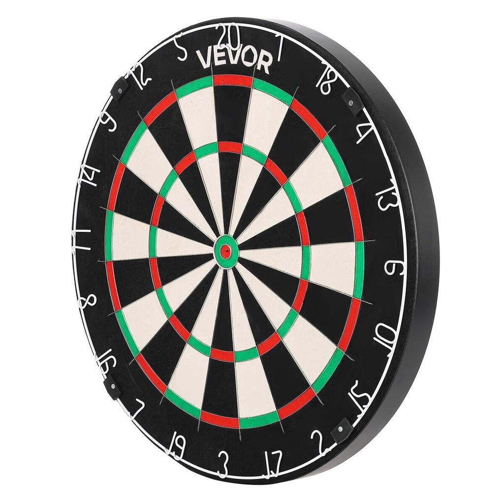 Dart Board, High-Grade Self-Healing Sisal Fiber Dartboard with Staple-Free Bullseye, Blade Wire & Rotating Number Ring, 450mm Professional Dartboard