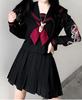 Nyanko Claw Barbie Dragon Sailor Long for Men and Long Cosplay Delinquent Dragon with High School Girl 4XL Blossom Uniform, Sleeves, Black, Women,