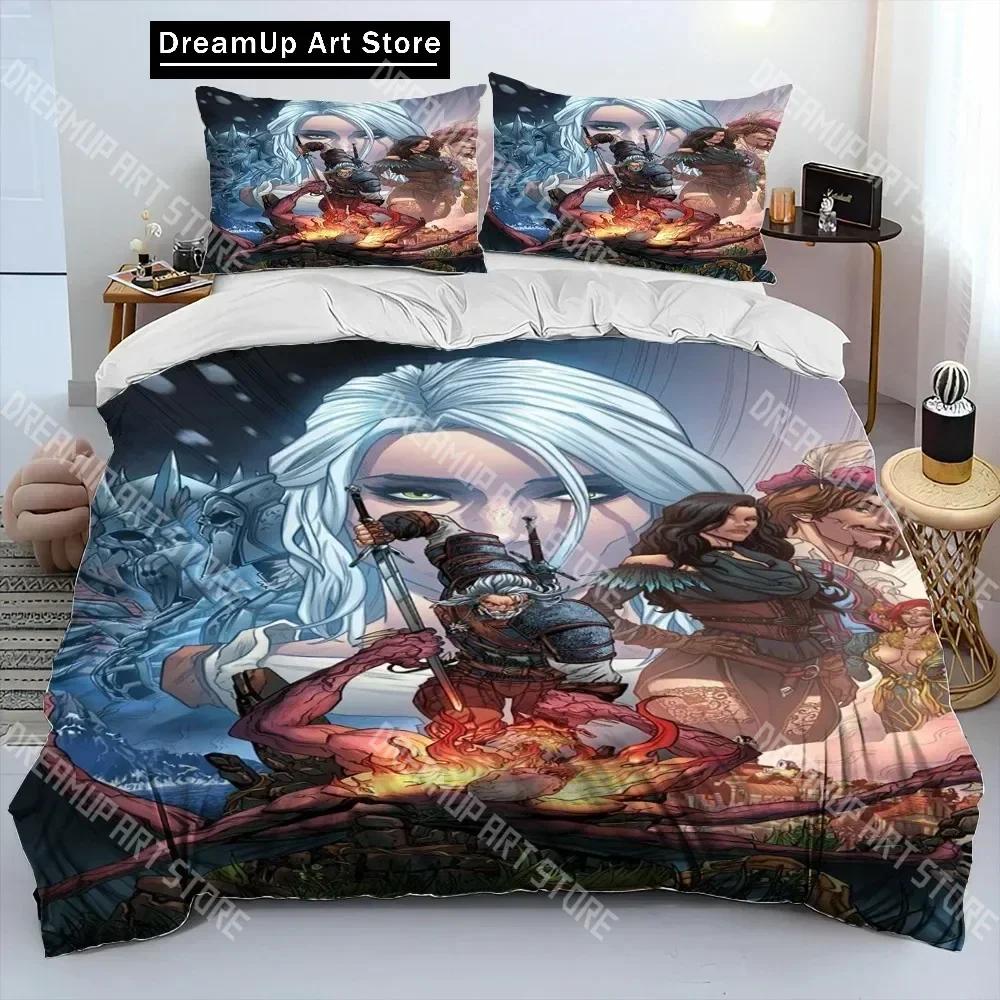 3D Print The W-Witchers Bedding Set Boys Girls Twin Queen Size Duvet Cover Pillowcase Bed Kids Adult Home Textileextile