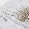 100PCS Bouquet Pins Corsages Flower Pins Clear Sewing Crystal for Head  Long Straight for Head Pins for Wedding Jewelry