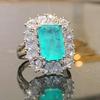 2026 New Sea Blue Cubic Zirconia Ring - Personalized Wedding Party Gorgeous Accessories of Special Interest To Women