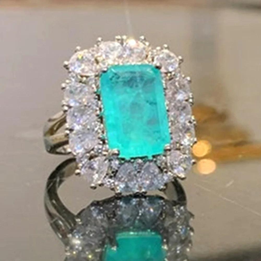 2026 New Sea Blue Cubic Zirconia Ring - Personalized Wedding Party Gorgeous Accessories of Special Interest To Women