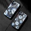 Cartoon Bule Flower Funda Back Phone Cover Case for iPhone 17 Pro Max 7 8 SE 11 15 XS XR 13 Mini 14 Air 12 16 Plus
