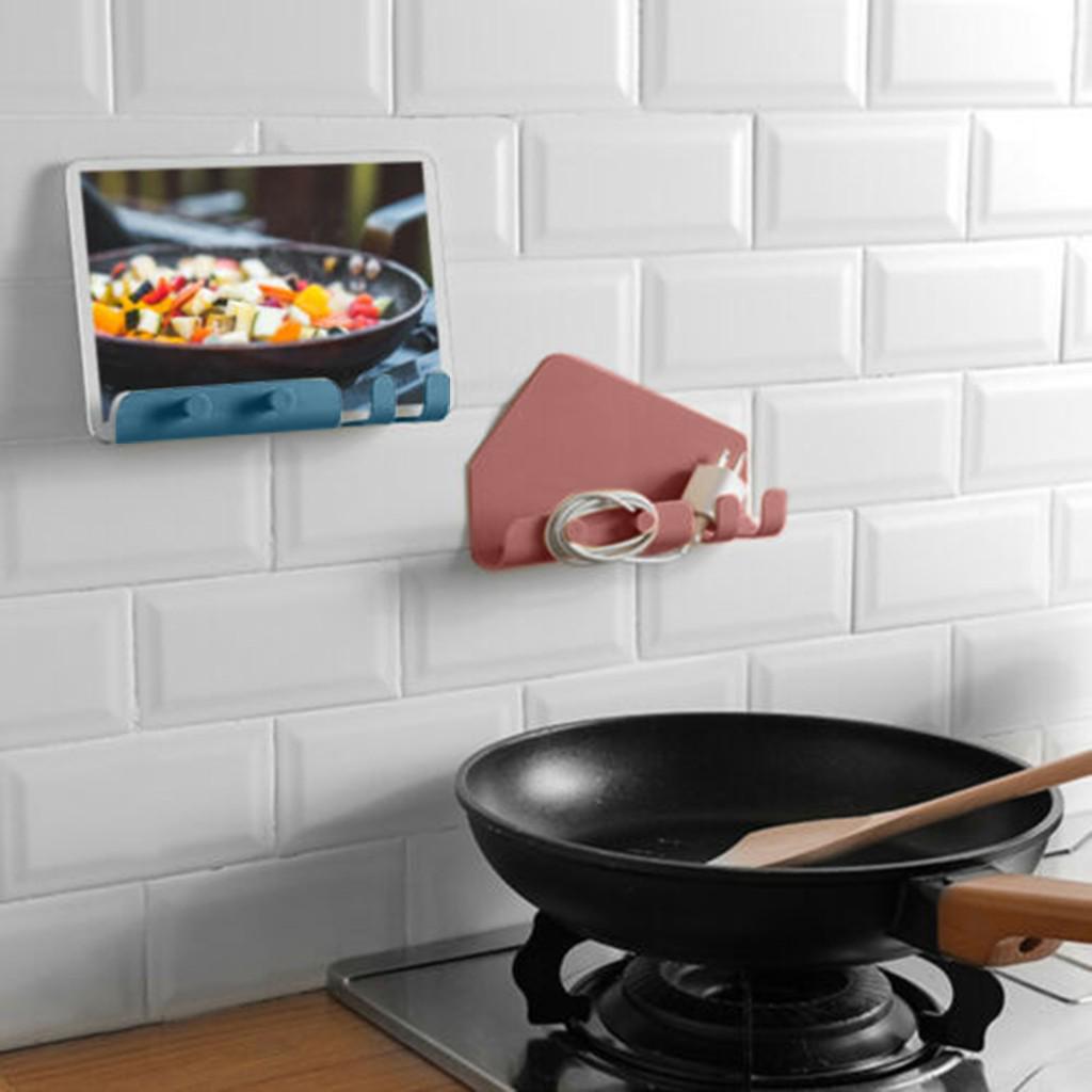 Wall Mounted Charger Mobile Phone Holders Hooks Hanging Tablet Charging Stand