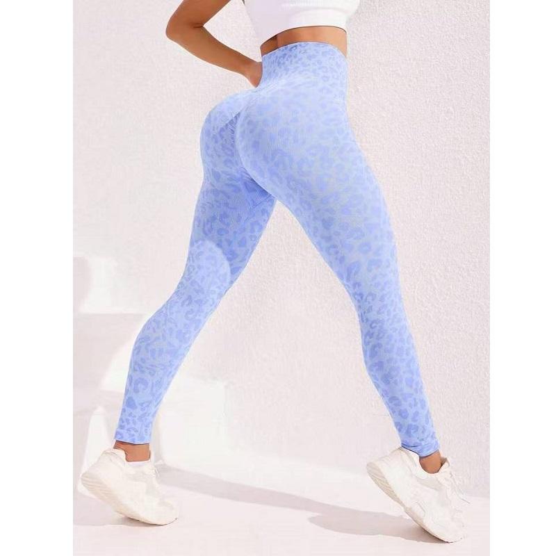 Sportovní legíny s vysokým pasem Dámské bezešvé leopardí jógové kalhoty Zvedání boků Trénink Fitness Venkovní legíny pro ženu