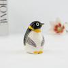 SHINNYGIFTS Traditional Gold-Plated Hand Painted Enamel Penguin Figurine Trinket Box Rhinestone Inlay Mini Metal Jewelry Storage