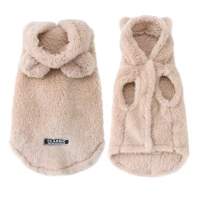 Weiche Fleece Hundekleidung Süßer Hoodie Mantel Für Kleine Mittlere Hunde Katzen Herbst Winter Welpen Kapuzenjacke Pullover Mops Kleidung
