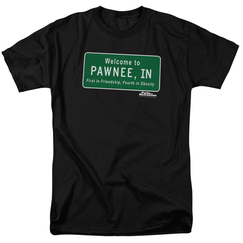 Parks & Recreation Pawnee Sign T-Shirt or Sleeveless Tank - to 6X Unisex T-Shirt S
