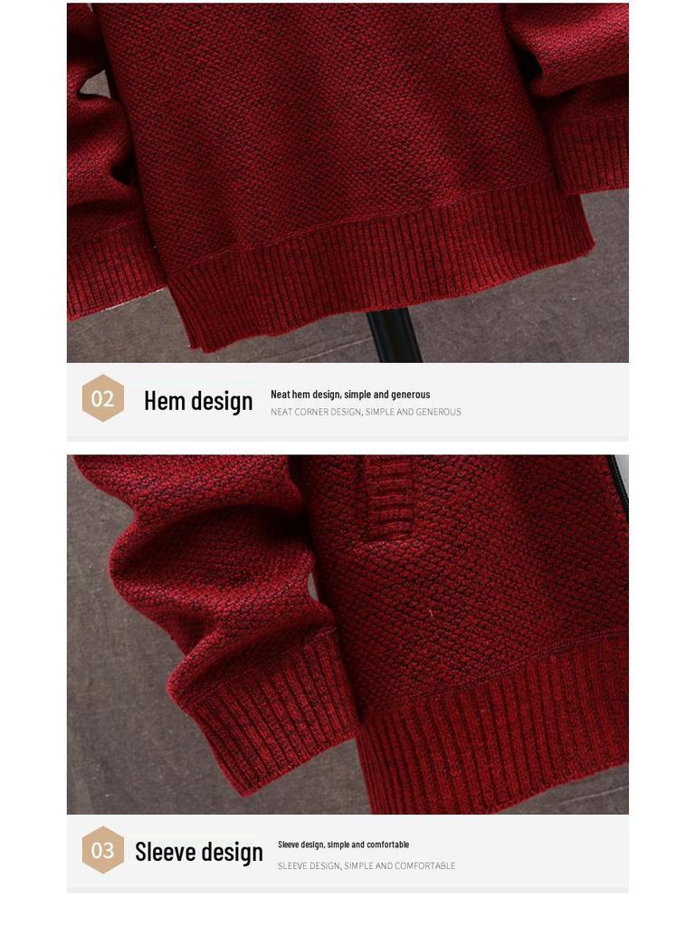 Men's Hooded Cardigan Sweater - Autumn/Winter 2025 Collection, Casual Loose Fit, Thick & Stylish Jacket