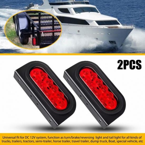 6-дюймовый овальный задний фонарь прицепа с утопленными втулками-штекерами и монтажным кронштейном A