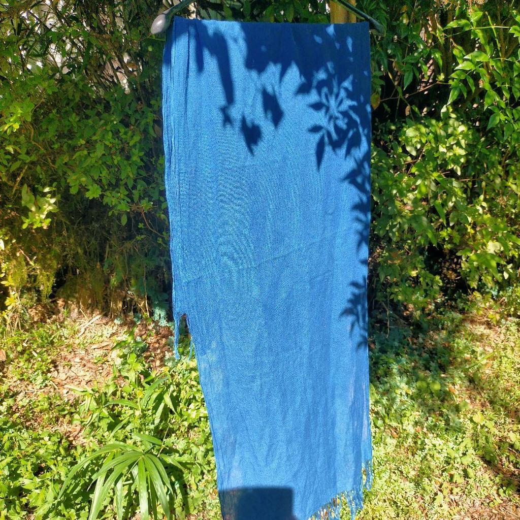 Used Indigo Dyed Organic Cotton Stole (100% Cotton)