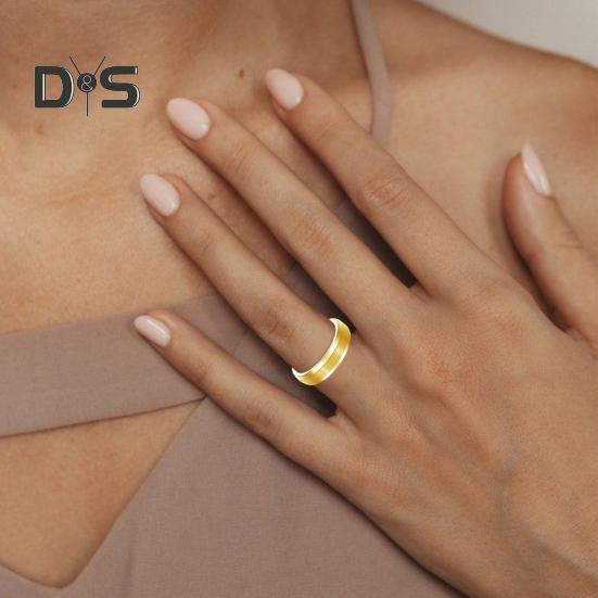 Lady Magnetic Ring Adjustable Opening Design Polished Smooth Electroplated Alloy Simple Style Finger Jewelry for Party Daily Life Date